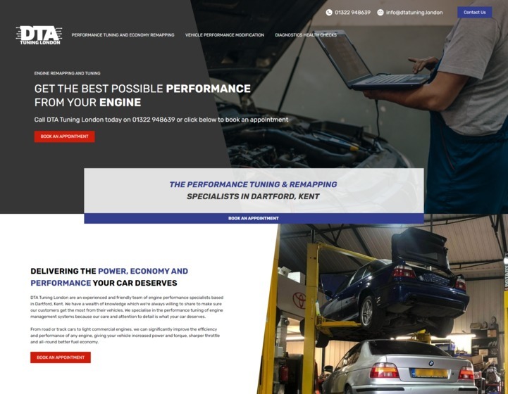 Car tuning in Kent a web design by it'seeze Gravesend