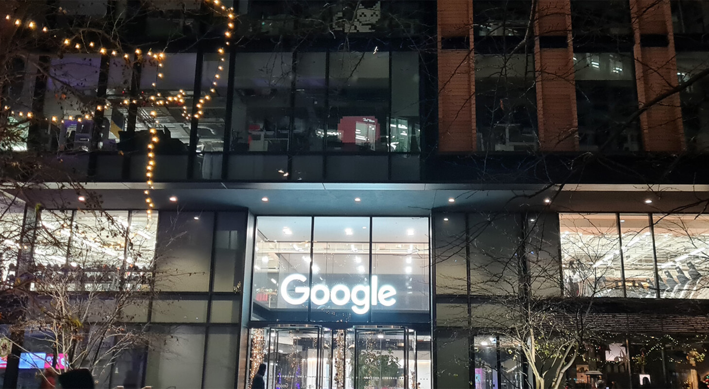 Google Office in London at Christmas