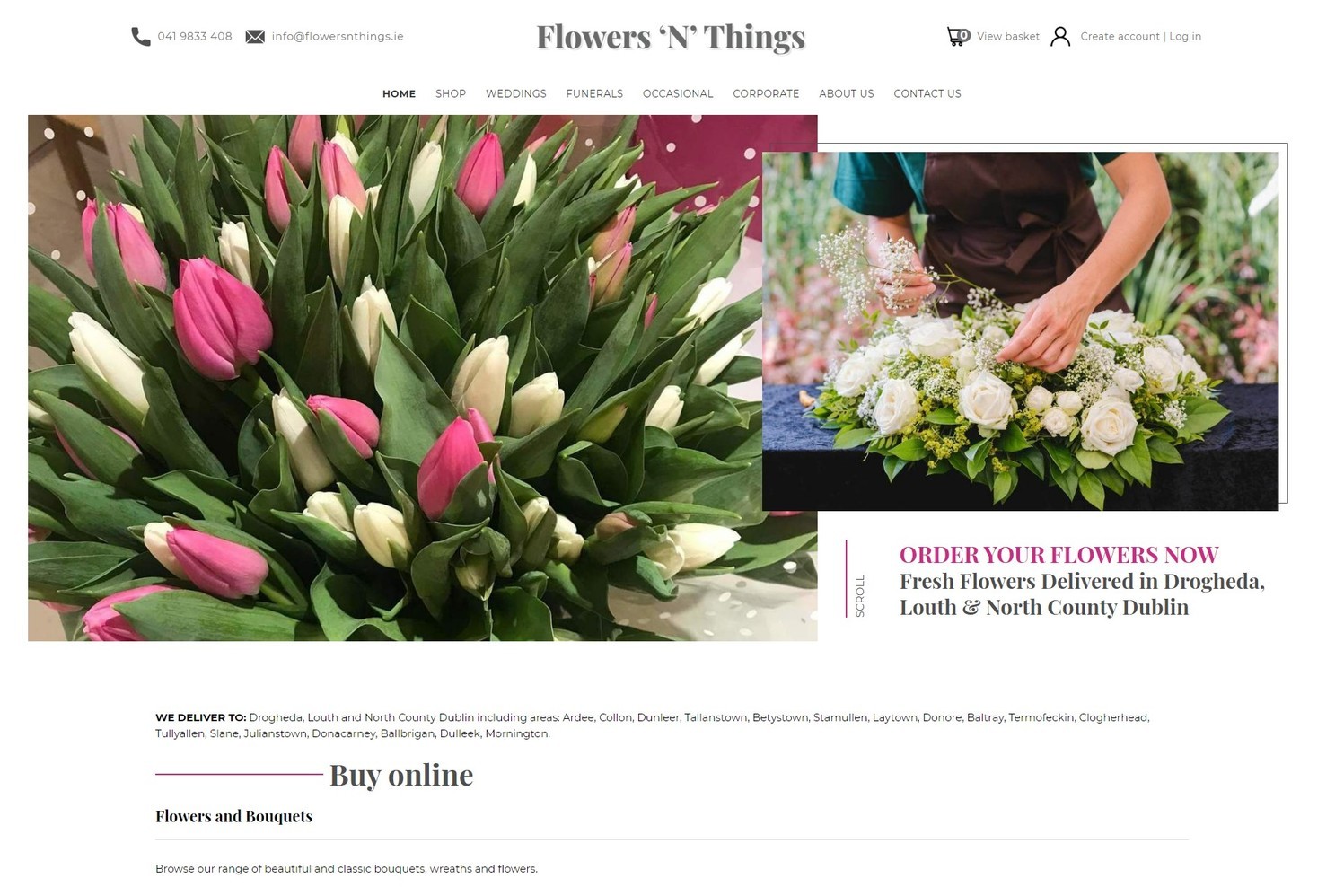 ecommerce website by it'seeze Gravesend for a flower shop