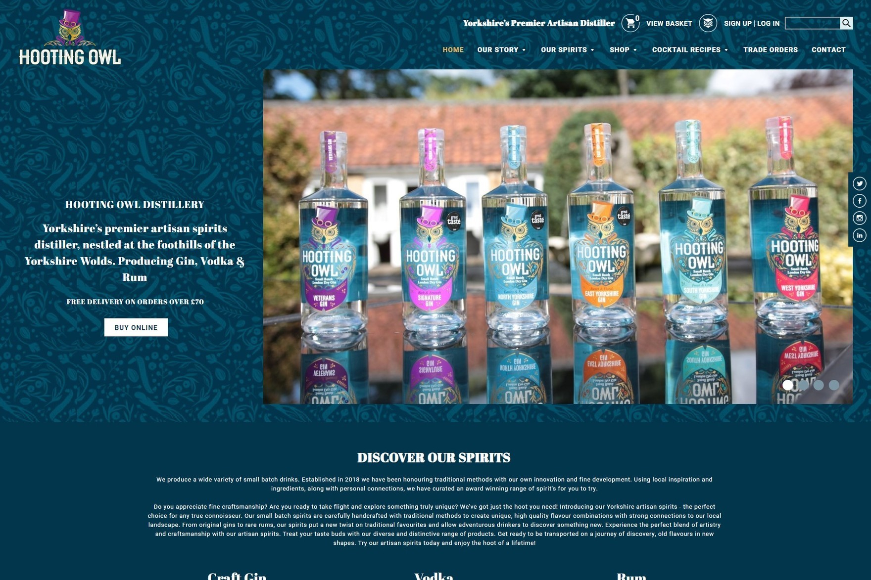 ecommerce website by it'seeze Gravesend for a drinks company